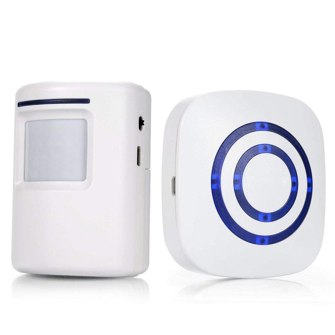 Infrared Motion Sensor Welcome Alarm Wireless Doorbell Entrance Alert for Shop & Office