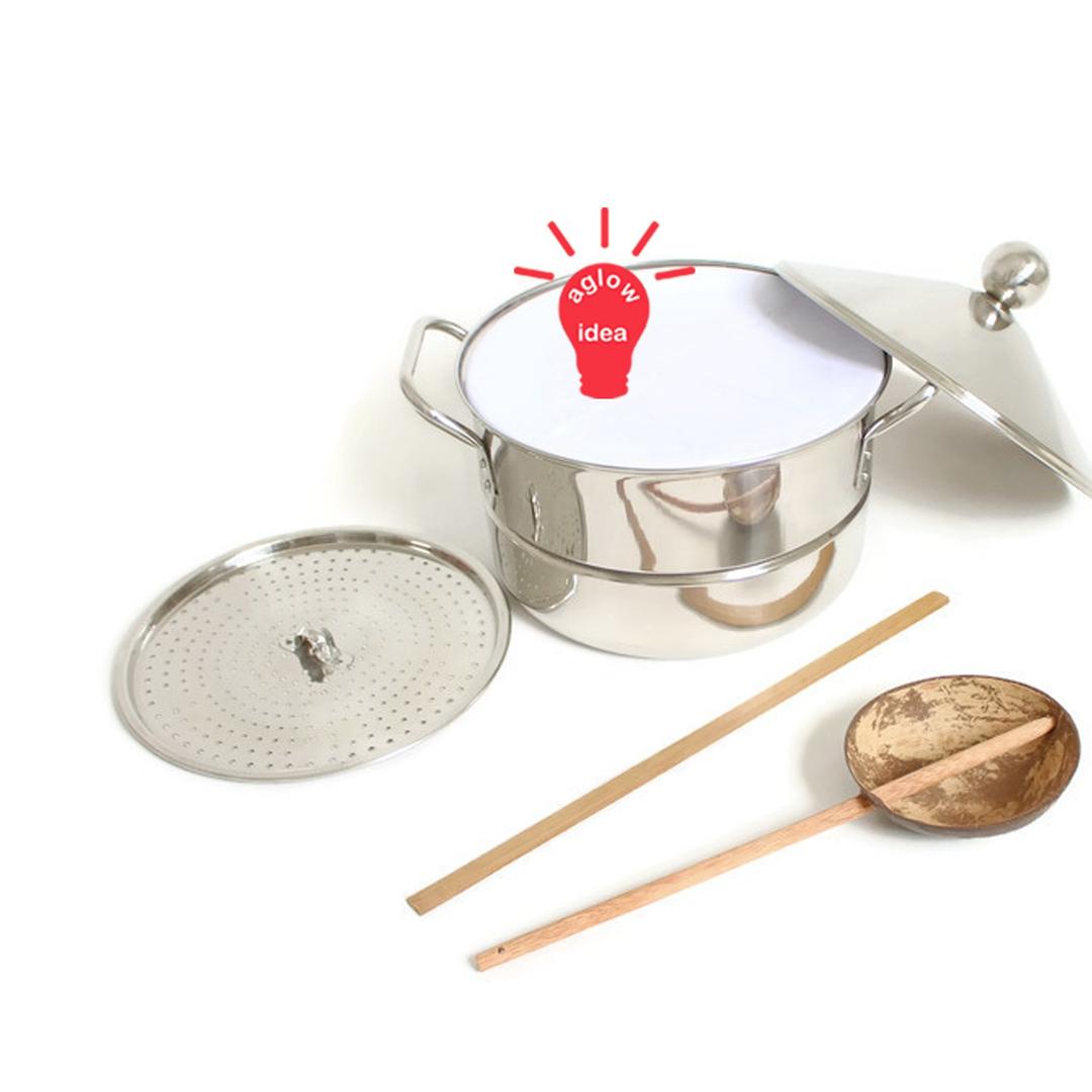 Banh cuon steamer pot set - Vietnamese Noi banh cuon - Stainless steel steamer