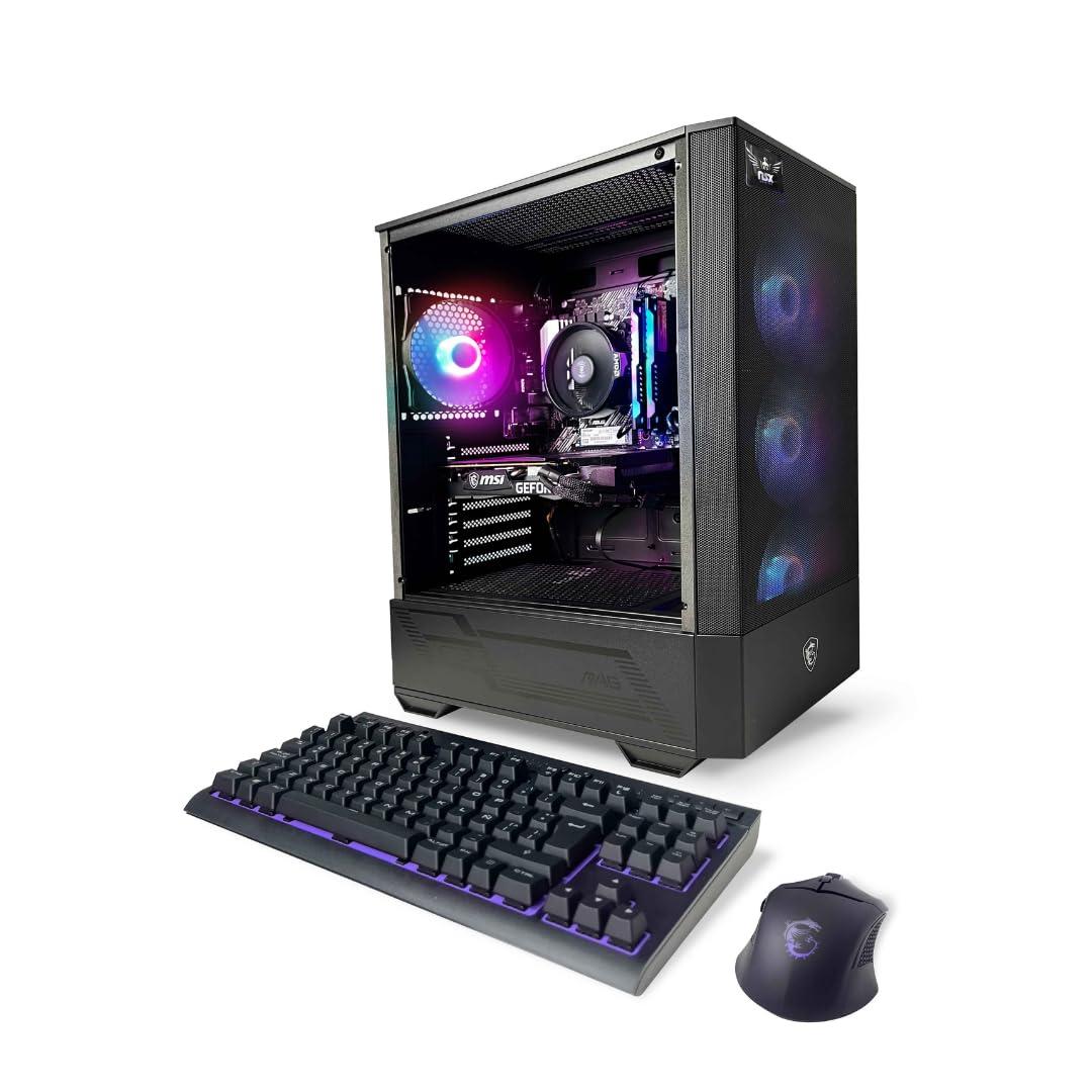 PC Tomcat AMD Ryzen 5 5500 3.6 GHz, RTX 3050, 512 GB NVME SSD, 16GB DDR4 RGB RAM 3600, 650W Bronze PSU, Windows 11 Home 64-bit Built in USA WiFi Ready