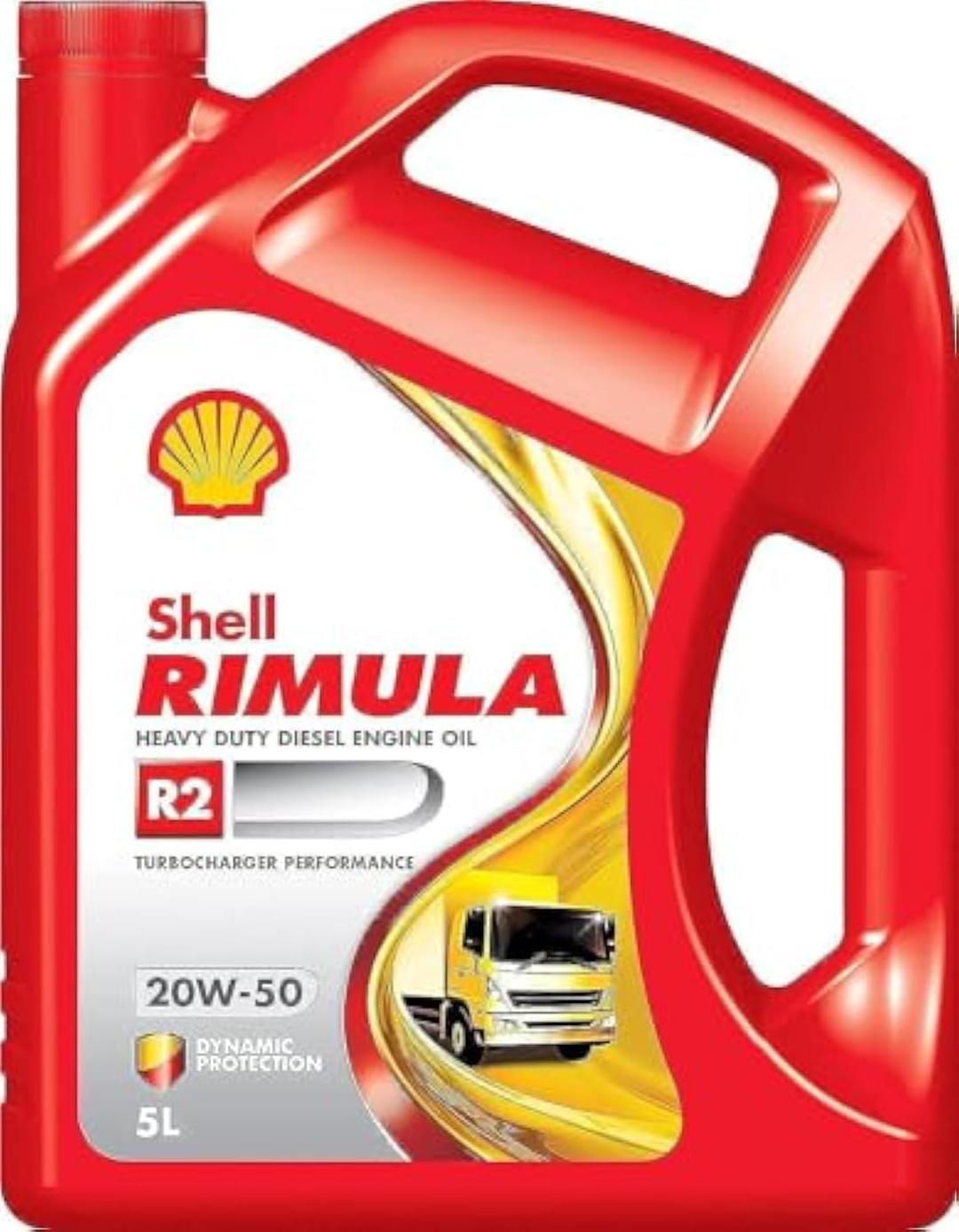 Shell Rimula R2 20W-50 Heavy Duty Diesel Engine Oil 5 Liter