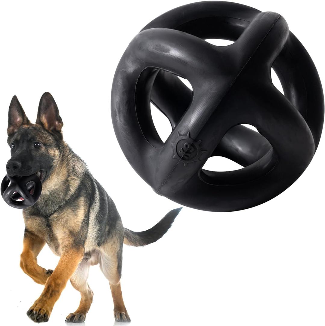 Monster K9 Indestructible Ring Ball - Lifetime Replacement - Medium & Large Breeds - Ultra Durable Dog Toy for Aggressive Chewers - Chew, Tug, & Fetch - 5.5"