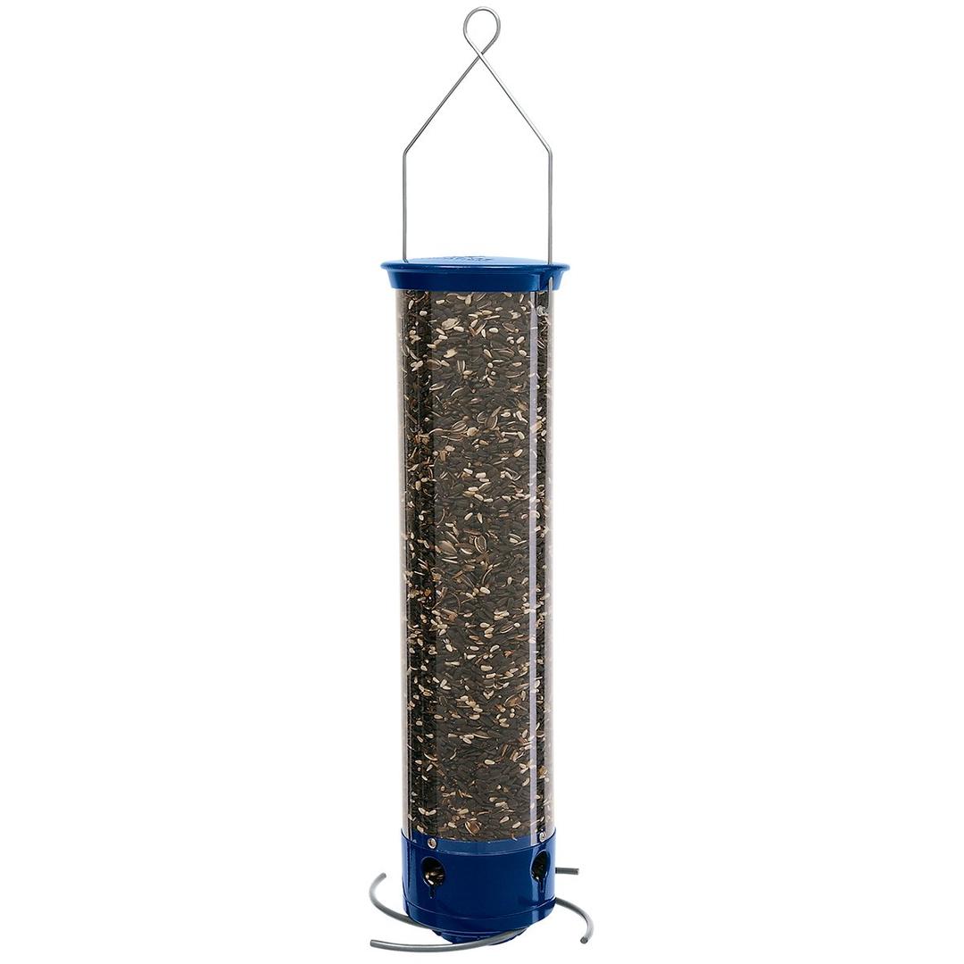 Droll Yankees 21964205201 787461785928 Squirrel Proof Bird Feeder, Yankee Whipper, 28-Inch, 4 P, Evening Blue