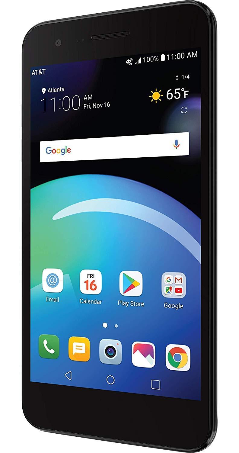 LGPhoenix 4 Smartphone, 4G LTE, Android 7.1 OS, 16GB, Black for AT&T Prepaid