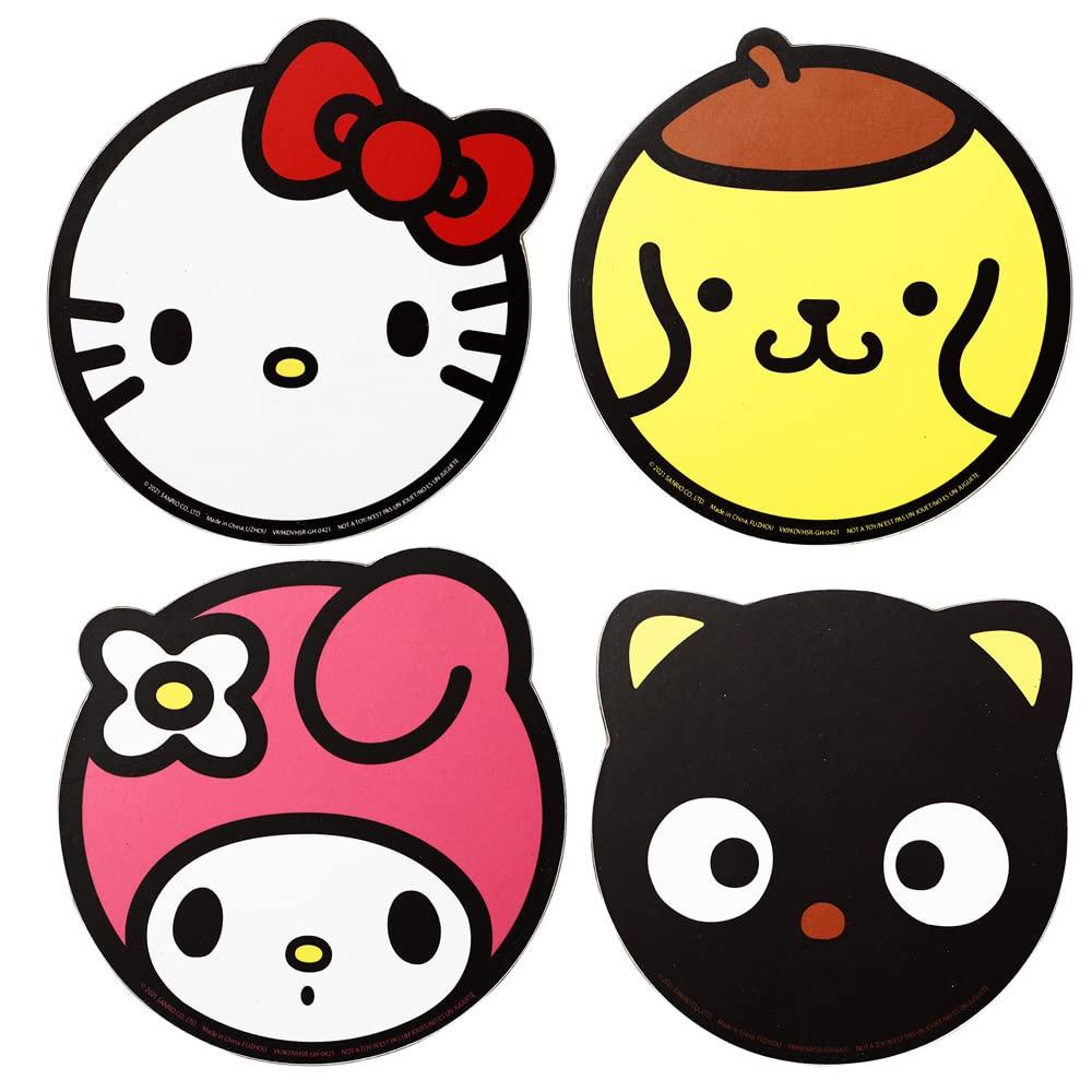 Badtz-Maru My Melody Pompompurin Head Shaped MDF Coasters Set of 4