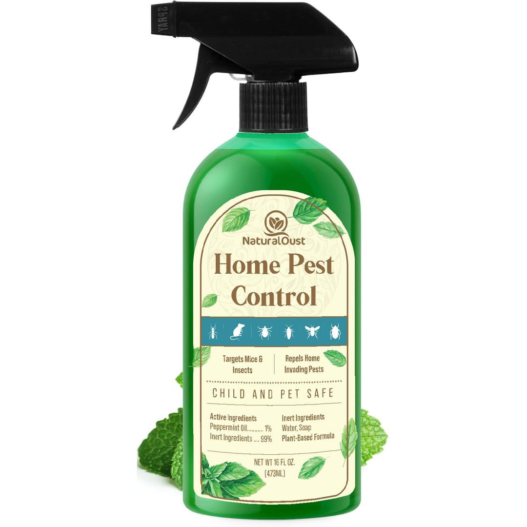 Peppermint Oil Mouse Repellent Spray - Roach Ant Spider Bug Insect Killer - Eco Friendly Pest Control to Repel Mice - Humane Repeller Alternative to Trap