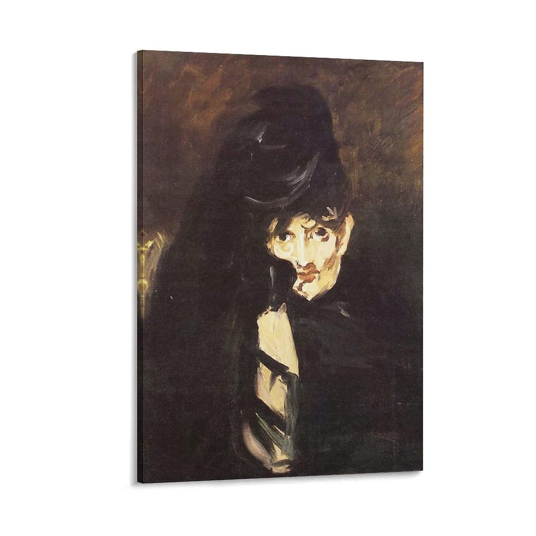 Berthe Morisot in Mourning 1874 by Edouard Manet Impressionists Art Portrait Cuadros Para DormitoriosPosters for Room Aesthetic 90s Famous Oil Paintings Reproduction Modern Print Artwork Canvas Wall A