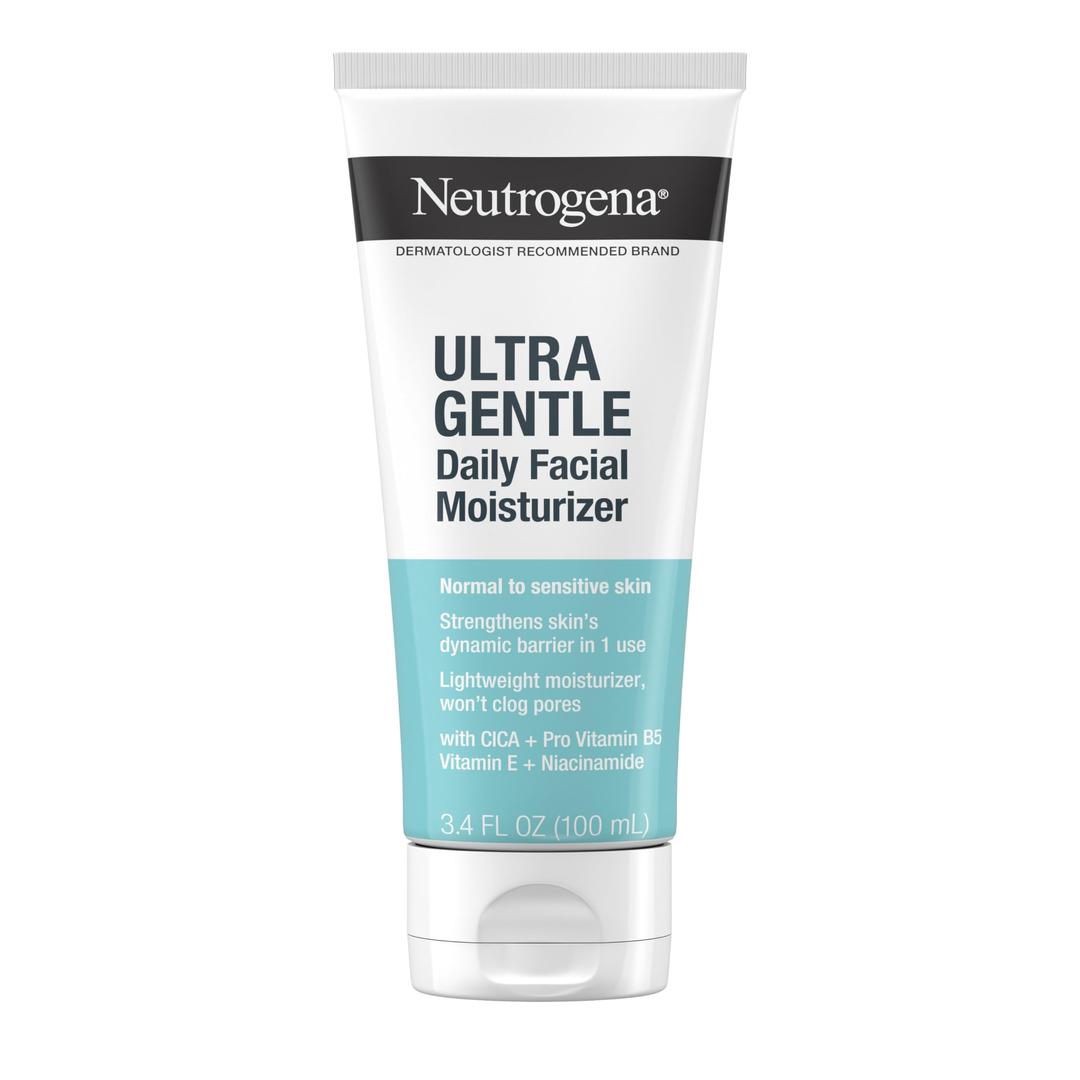 Neutrogena Fragrance Free Daily Facial Moisturizer, Face Moisturizer for Sensitive & Dry Skin with Vitamin B3, Pro-Vitamin B5 & Vitamin E, Supports Skin's Dynamic Barrier, 3.4 fl. oz