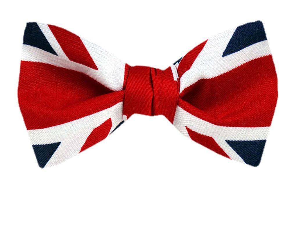 FBT-FLAG-313 - Red - White - Blue - UK Flag Union Jack Self Tie Bow Tie