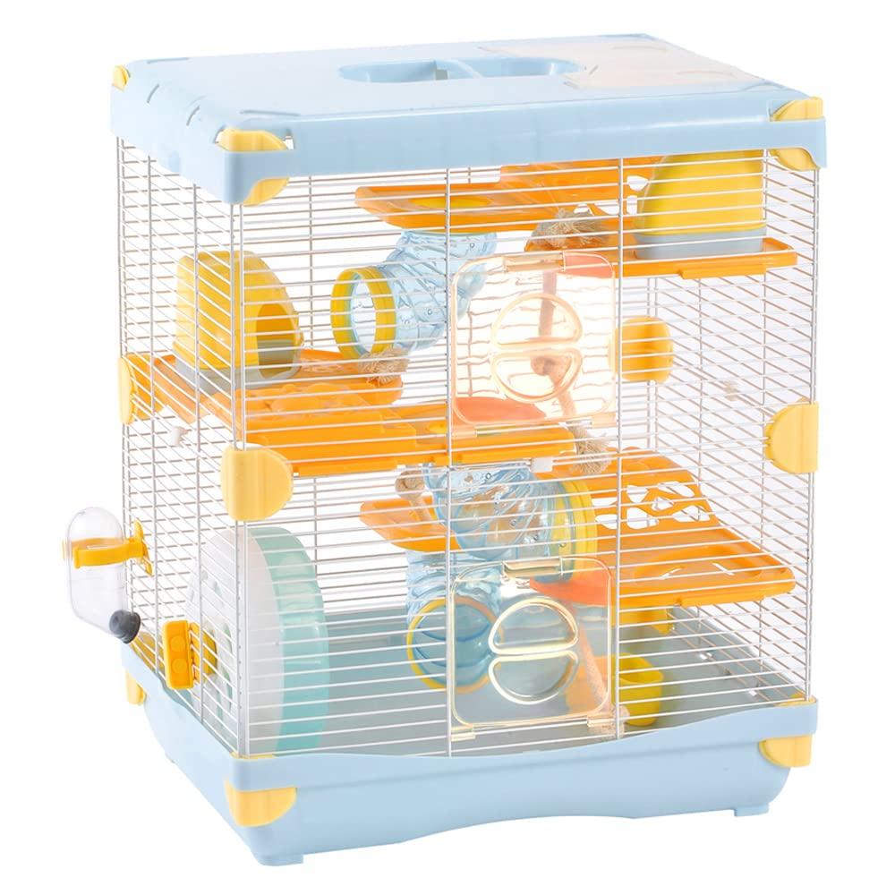 Hamster Cage Small Animal Cage 3 Layers Cage Size：14.17"(W) X10.63(L) X16.73 (H) Suitable for Hamsters up to 3.5 inch in Length