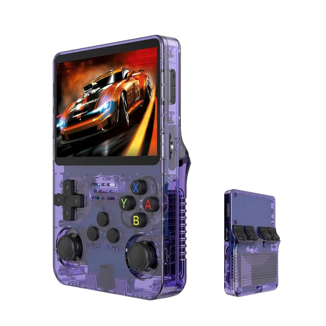 R36S Retro Handheld Game Console with 128G Built-in 20000+ Classic Games, Open Source Linux System 3.5 Inch IPS Screen Portable Pocket Video Player