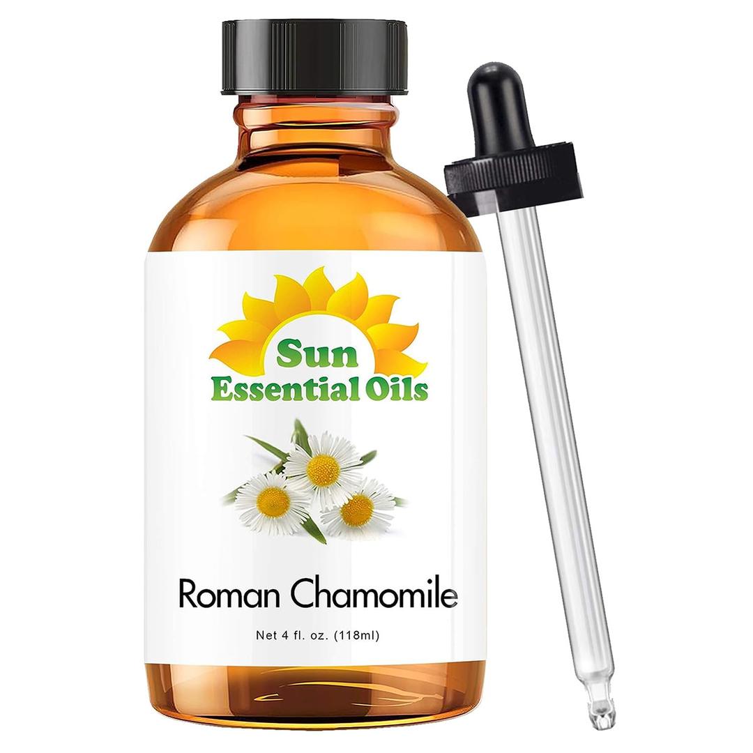 Sun Essential Oils 4oz - Chamomile (Roman) Essential Oil - 4 Fluid Ounces - Chamomile Oil - Chamomile Fragrance Oil