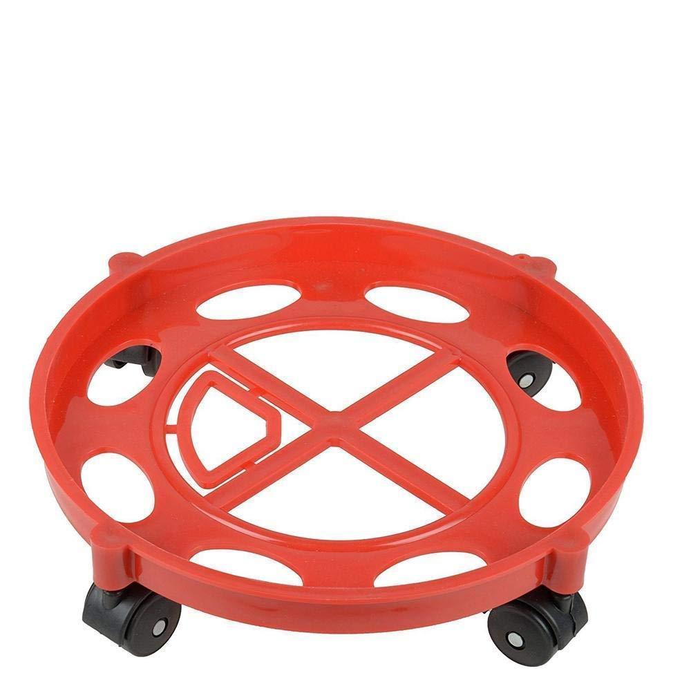 Gas Cylinder Stands, LPG Cylinder Trolley Easily Movable Stand with Wheels, Gas Cylinder Stand (Red