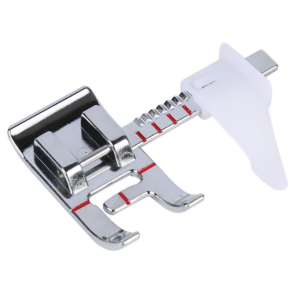 Adjustable Guide Sewing Machine Presser Foot. Fits for Low Shank Domestic Sewing Machine. Snapping On Brother, Babylock, Singer, Janome , Juki, New Home.