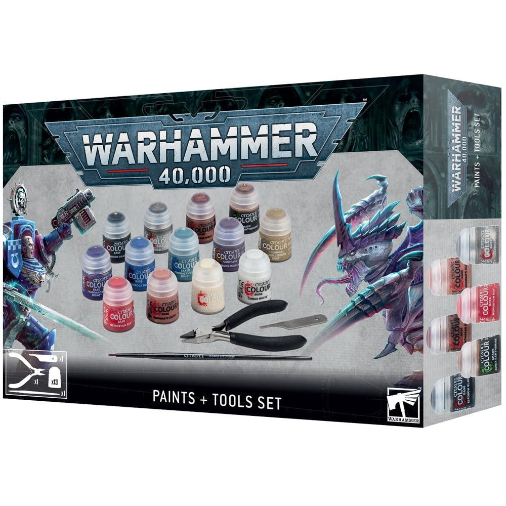 Games Workshop Warhammer 40K: Paints & Tools Set, White