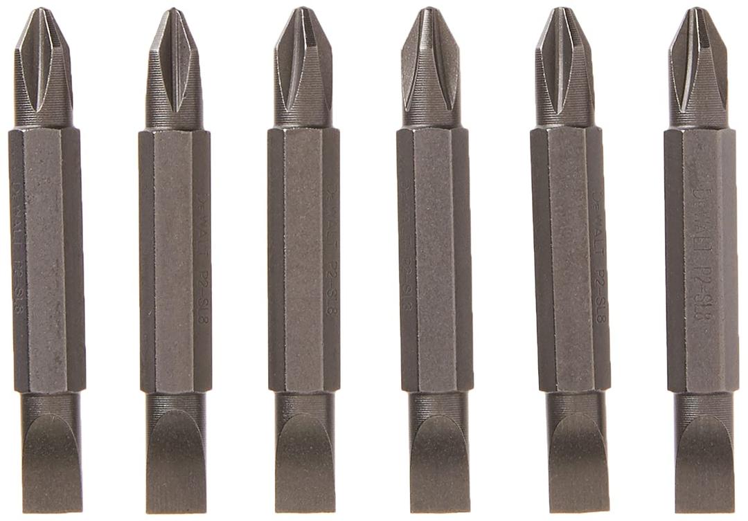 DEWALT Screwdriver Set, #2 Phillips / No. 8 Slotted Double Ended Bit, 6-Pack (DW2024B6)