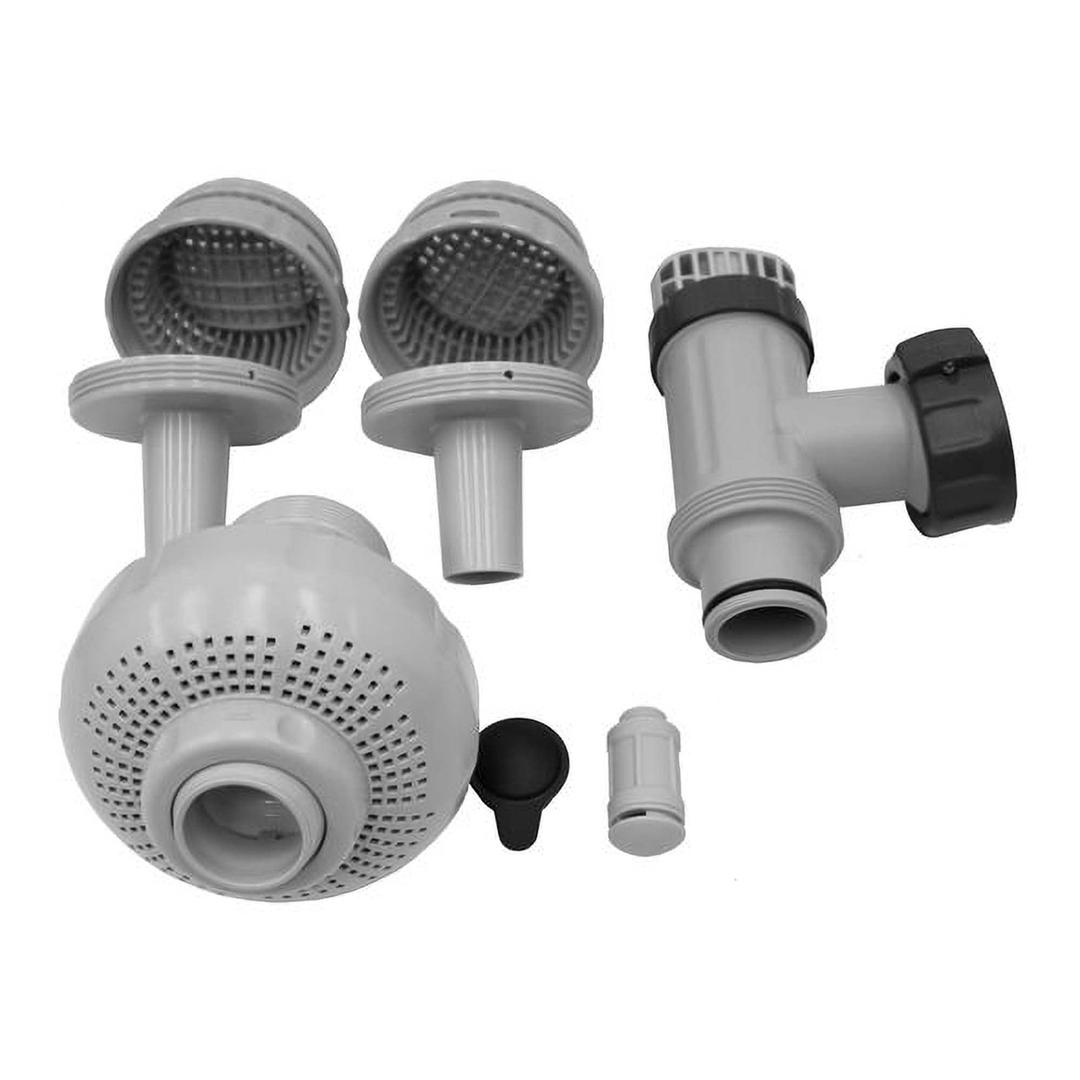 Intex26004E Above Ground Swimming Pool Inlet Air Water Jet Replacement Part Kit; Includes Plunger Valve, Strainer Connector, Strainer Grid, etc.