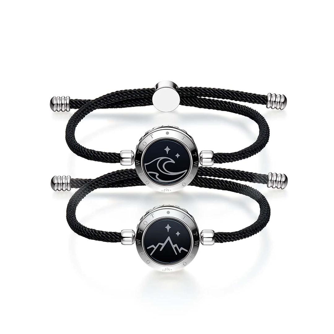 LTQUS Bracelet couples long-distance touch bluetooth connection ladies and men's gift jewelry set (2 pieces)