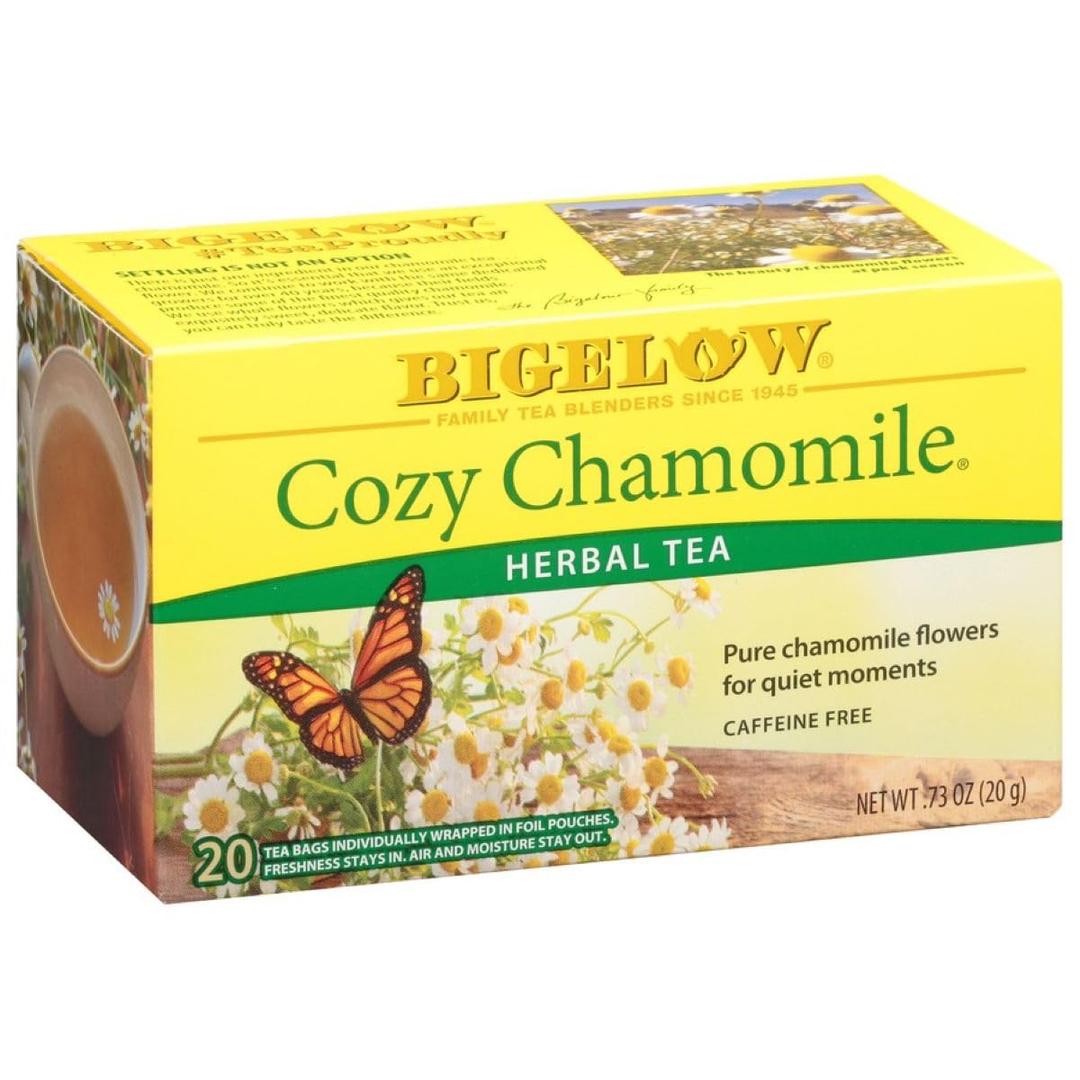 Bigelow TeaCozy Chamomile Herbal Tea, Caffeine Free Tea with Chamomile Flowers, 20 Count Box (Pack of 6), 120 Total Tea Bags