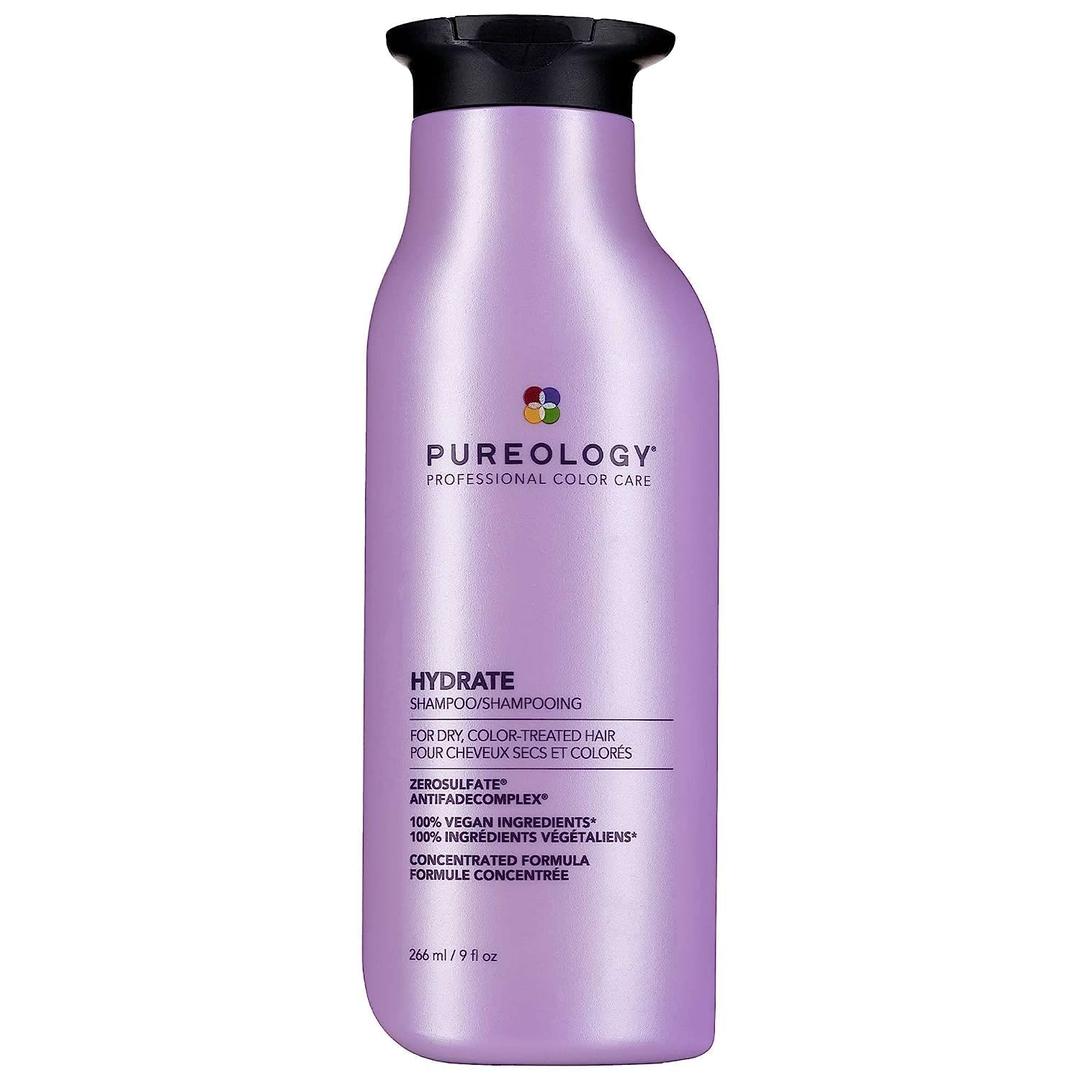 Pureology Hydrate Moisturizing Shampoo | Softens and Deeply Hydrates Dry Hair | For Medium to Thick Color Treated Hair | Sulfate-Free | Vegan