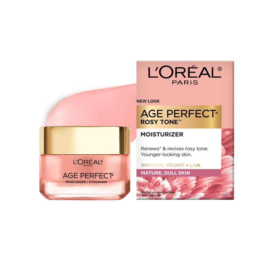 L'Oreal ParisAge Perfect Rosy Tone Anti-Aging Face Moisturizer, Renew & Revive Healthy Tone, 1.7 oz