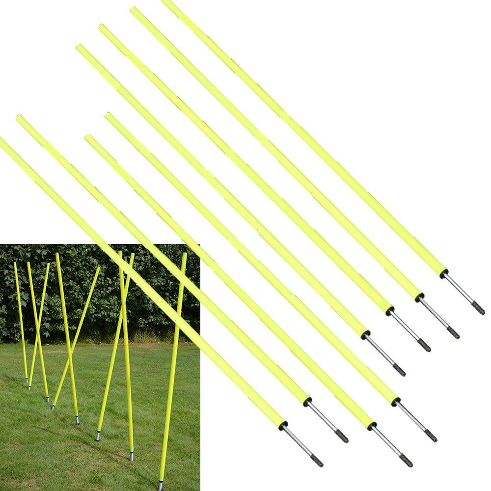 Bluedot Trading Soccer Agility Training Poles, Fixed or Adjustable (4,6,8pc-set)