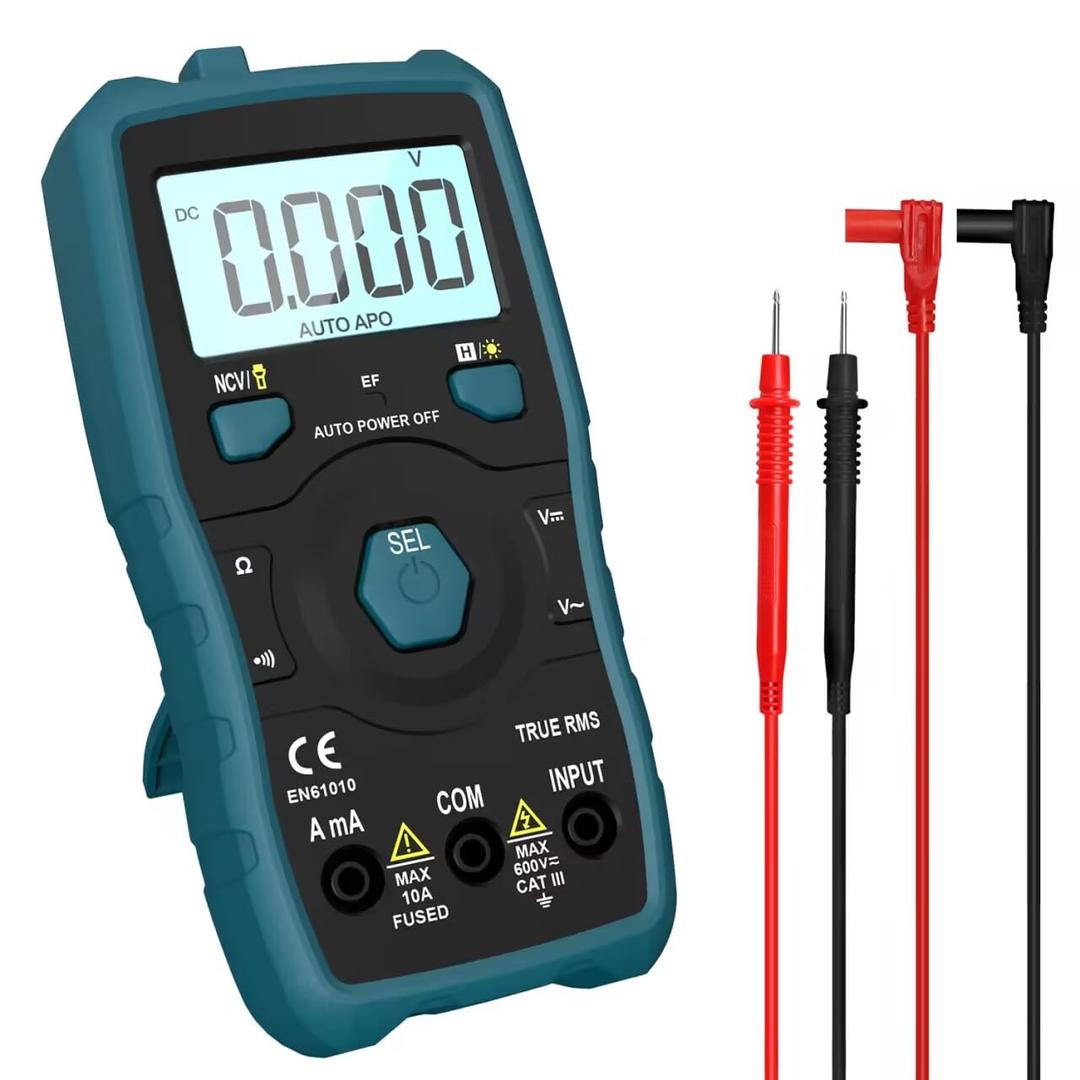 HANMATEK Digital Multimeter Auto-Ranging Voltmeter 6000 Counts TRMS Smart Electrical Tester with Non-Contact Voltage Function NCV Measures AC/DC Voltage&Current Resistance Continuity