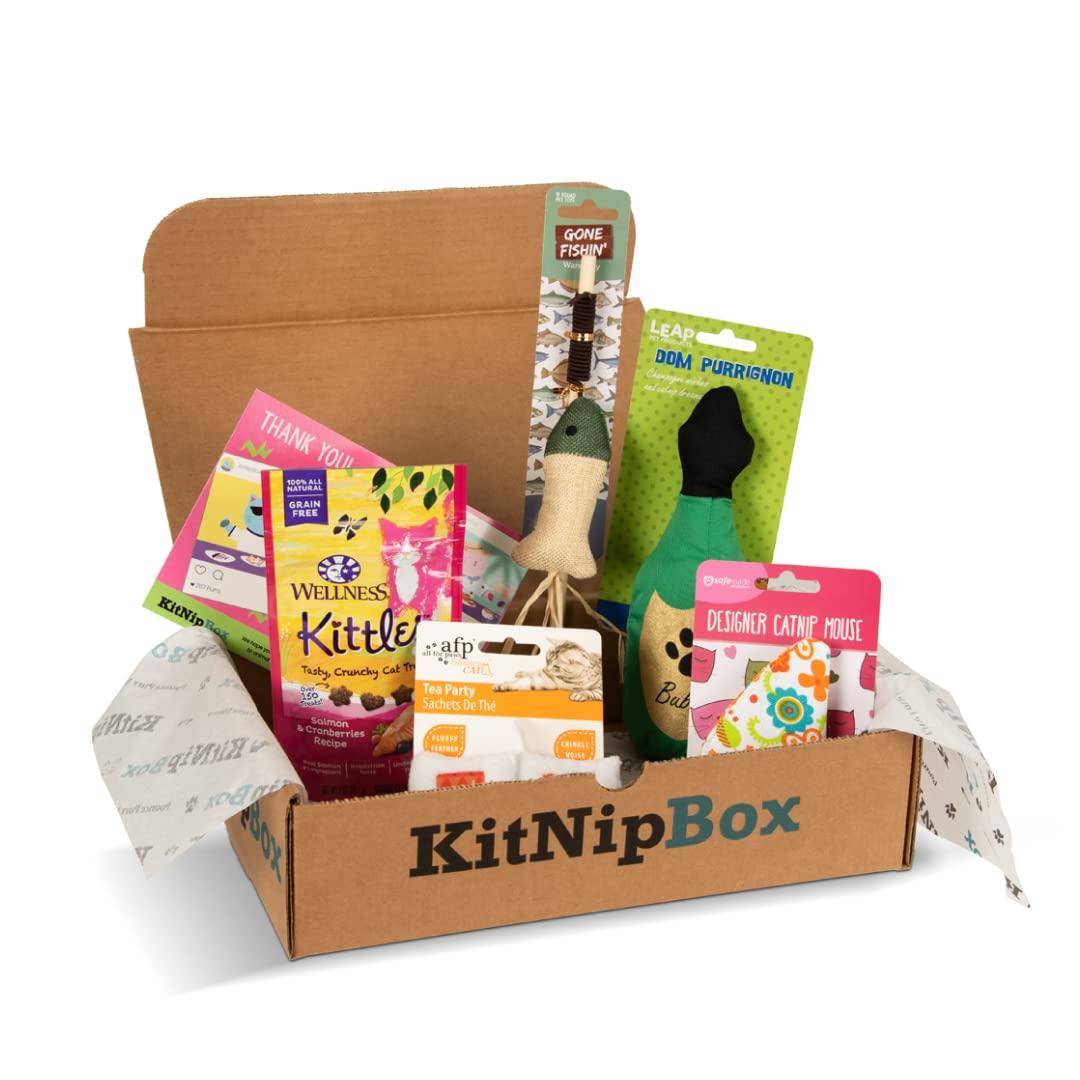 | Happy Cat Box | Monthly Cat Subscription Boxes Filled with Cat Toys, Kitten Toys, North American Grown Catnip Toys, and Cat Treats