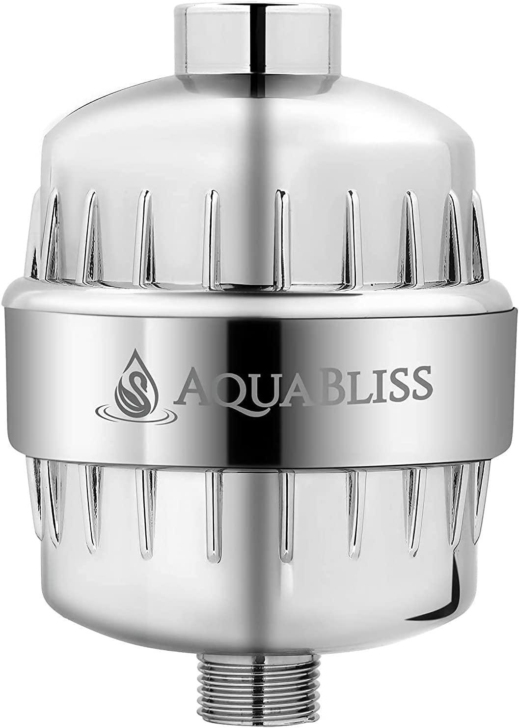 AquaBlissHigh Output Revitalizing Shower Filter - Reduces Dry Itchy Skin, Dandruff, Eczema, and Dramatically Improves The Condition of Your Skin, Hair and Nails - Chrome (SF100)