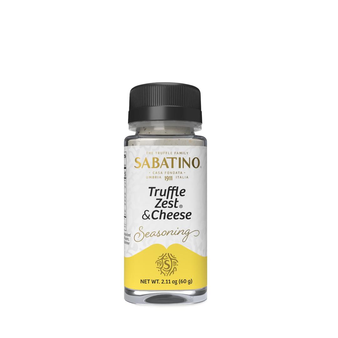 Sabatino Tartufi Truffle Zest Seasoning, Truffle & Cheese, The Original All Natural Gourmet Truffle Powder, Vegetarian Friendly, Black Truffle, Low Carb, 2.11 oz