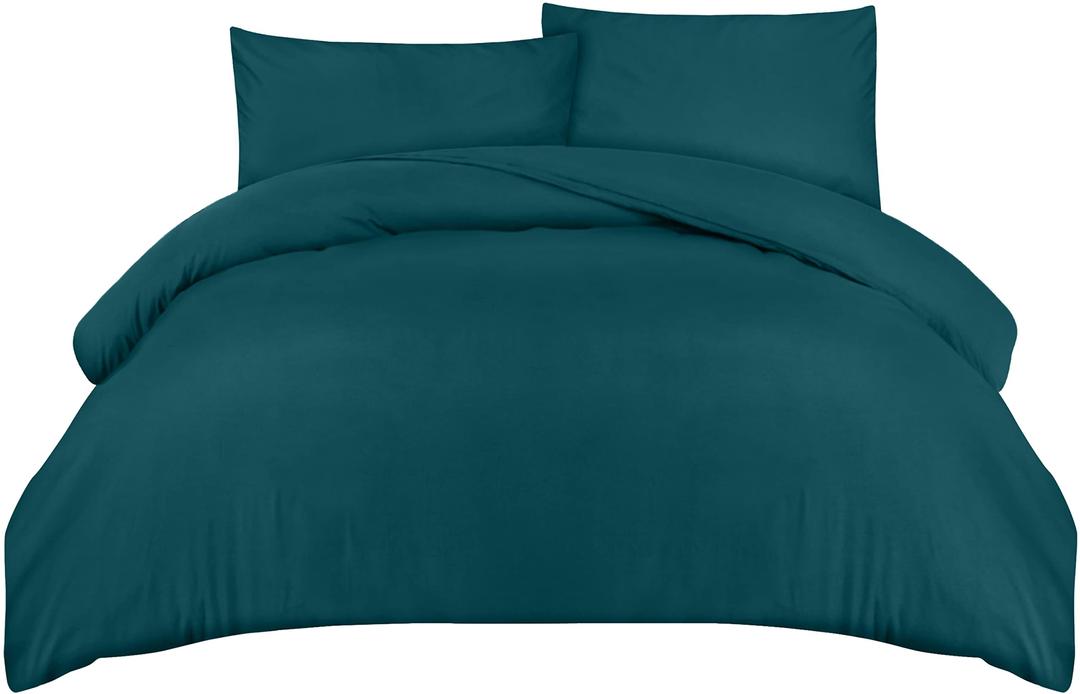 Utopia Bedding Duvet Cover Double - Soft Microfibre Polyester Duvet Cover with Pillow cases - Bedding Quilt Cover Set (Teal)