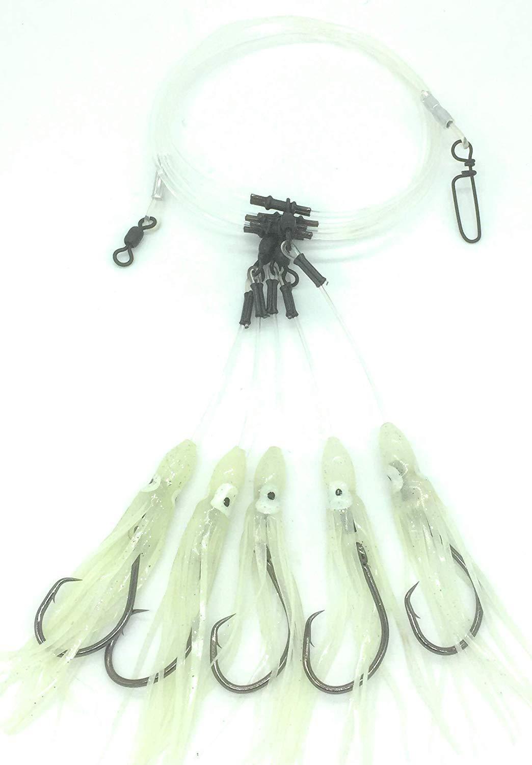 Glow Squid Deep Drop Tilefish Rig, Excellent for Deep Drop Fishing for Tilefish, Grouper, Snapper, Bottom Fishing Rig