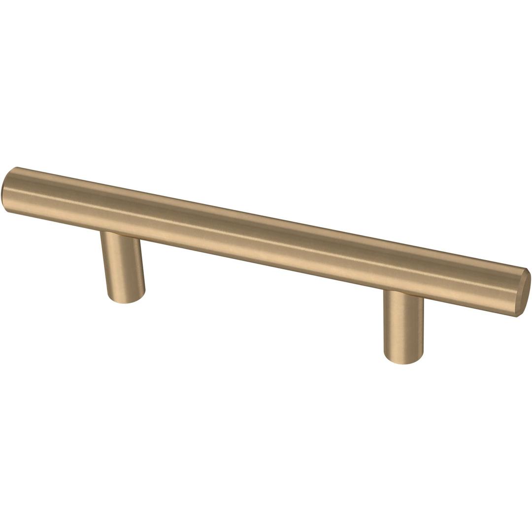 Franklin Brass Solid Bar (10-Pack) Cabinet Handles 3" Hole to Hole Champagne Bronze Kitchen Cabinet Pulls Drawer Handles Cabinet Hardware Dresser Gold Drawer Pulls BAR076Z-CZ-B