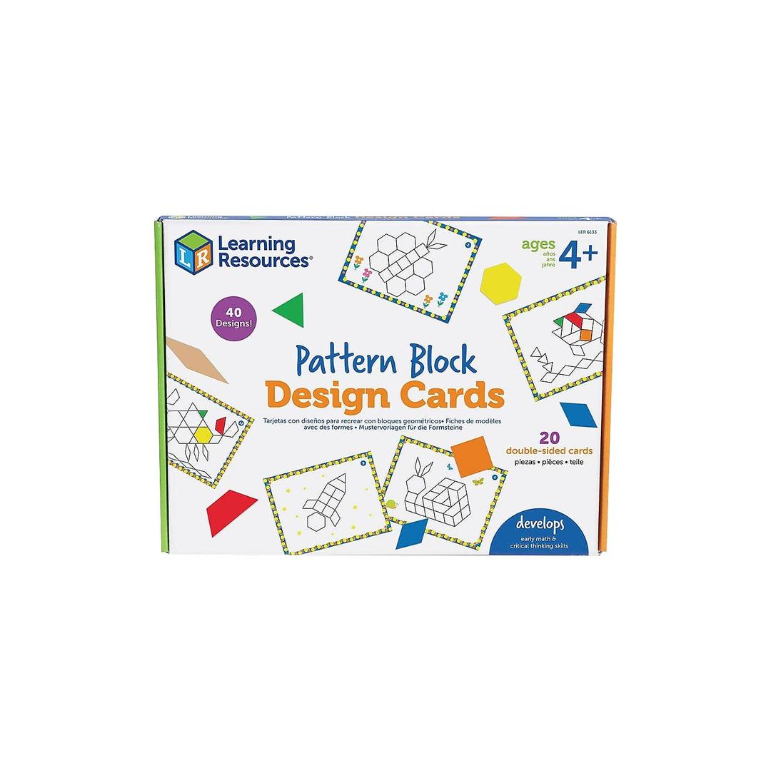 Learning ResourcesPattern Block Design Cards, Color Recognition, STEM Toy, Ages 4+