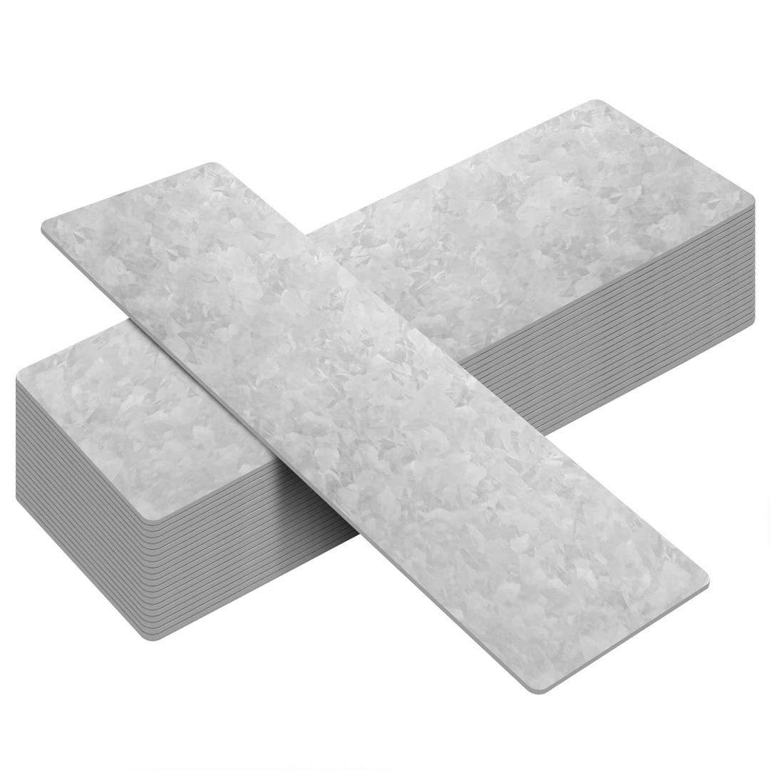 20 PCS 11-3/4" x 4" Steel Plate Sheet, Metal Flat Mending Rectangle Plate Straight Joining Fixing Repair Timber Connector, 26 Gauge Thickness 1/64"(0.5mm), Galvanized