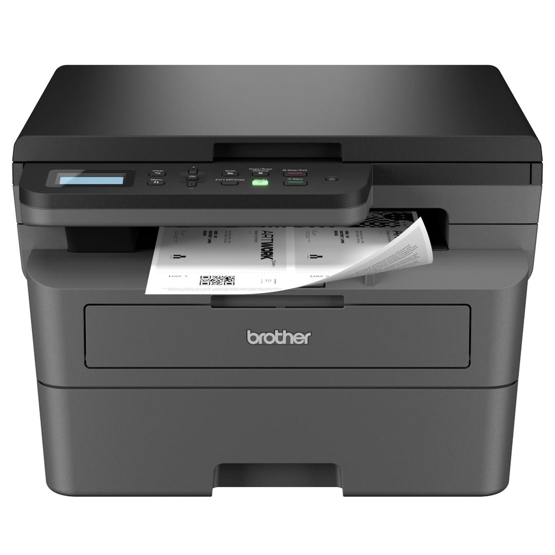 BROTHERWireless All In One Monochrome Laser Printer, DCP-L2625DW, Automatic 2 Sided Print, Mobile Printing & Scanning, Network & High Speed USB Connectivity, High Yield Ink Toner, Black