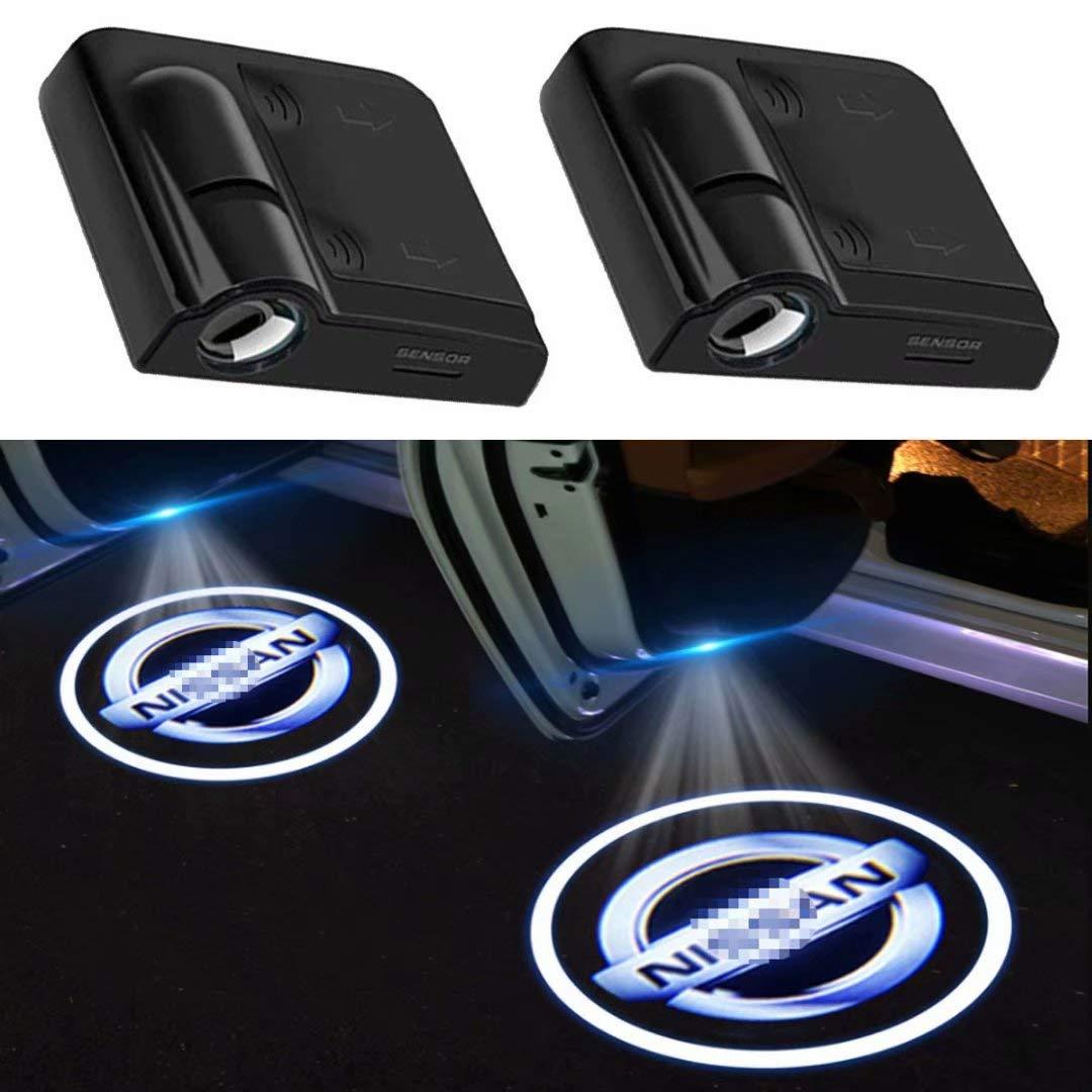 Carfun2Pcs of Car Door Lights Logo Projector, Universal Wireless Car Door Led Projector Lights, Upgraded Car Door Welcome Logo Projector Lights for All Car Models (FIT NISS AN 3)