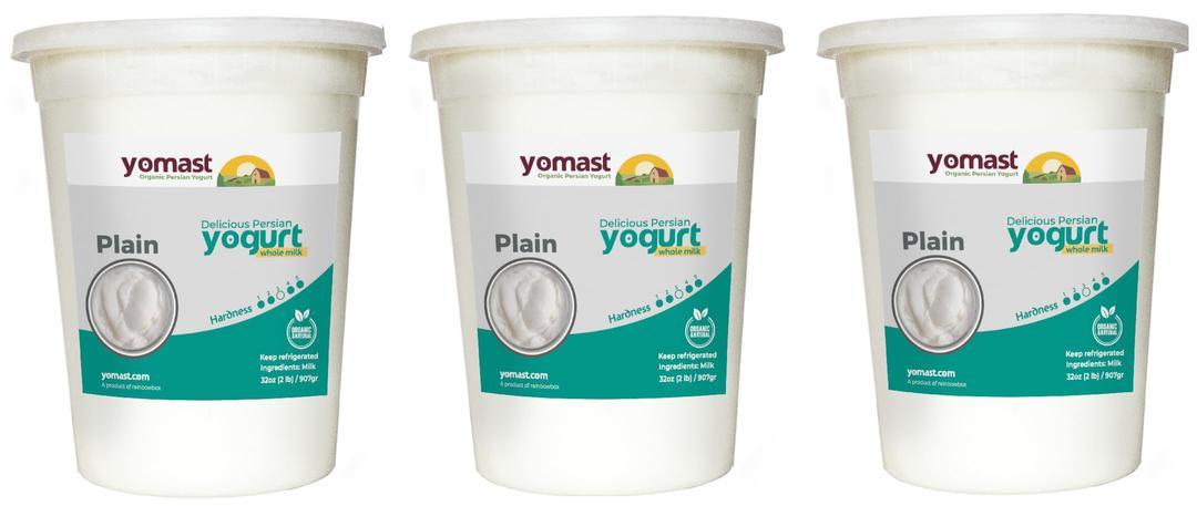 YomastOrganic Yogurt Plain 96oz (Pack of 3)