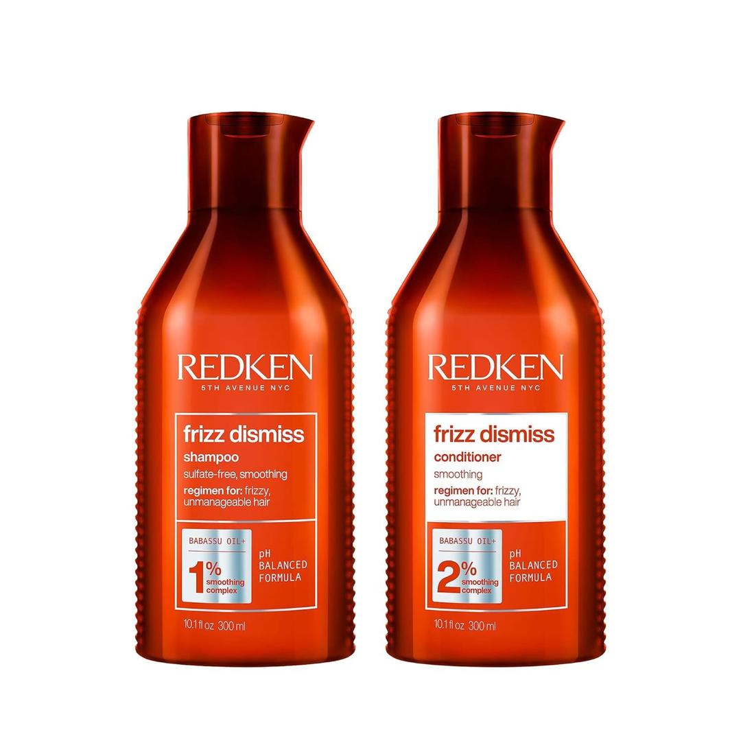 REDKENFrizz Dismiss Shampoo & Conditioner Set | For Frizzy Hair | Smooths Hair & Manages Frizz | Sulfate Free