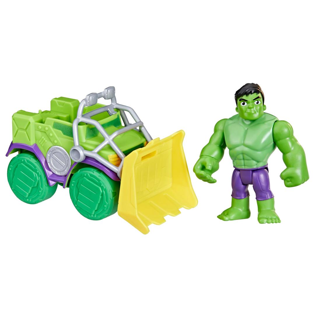 Spidey and His Amazing Friends Hulk Smash Truck Set, Action Figure with Vehicle and Accessory, Marvel Toys, Preschool Toys, Super Hero Toys