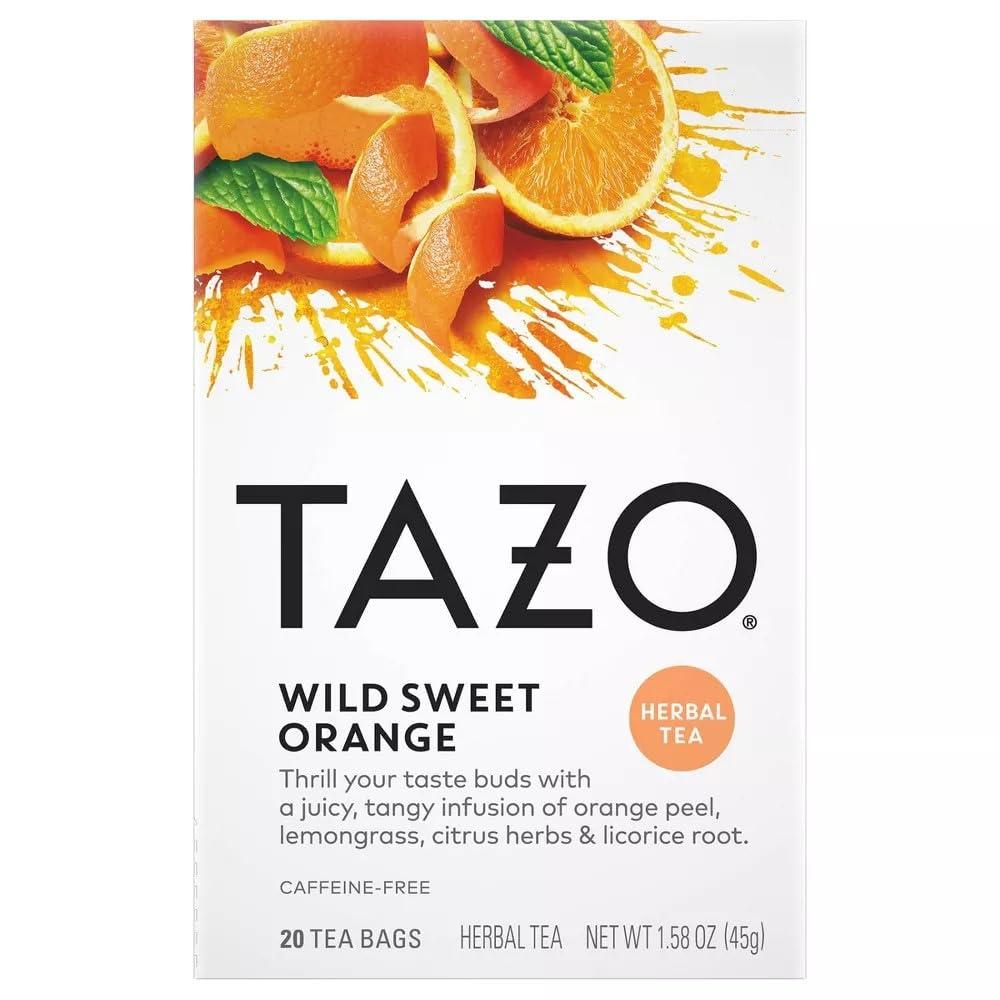 Tazo Wild Sweet Orange Herbal Tea, 20 ct (2pack)