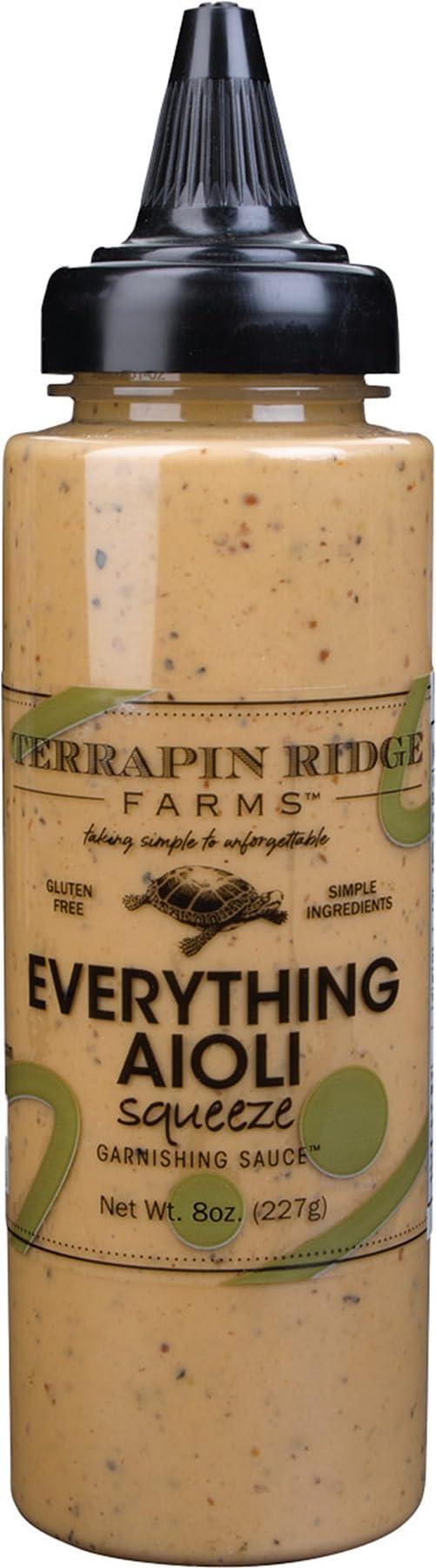 Terrapin Ridge Farms Everything Aioli Garnishing Sauce - One 8 Ounce Squeeze Bottle