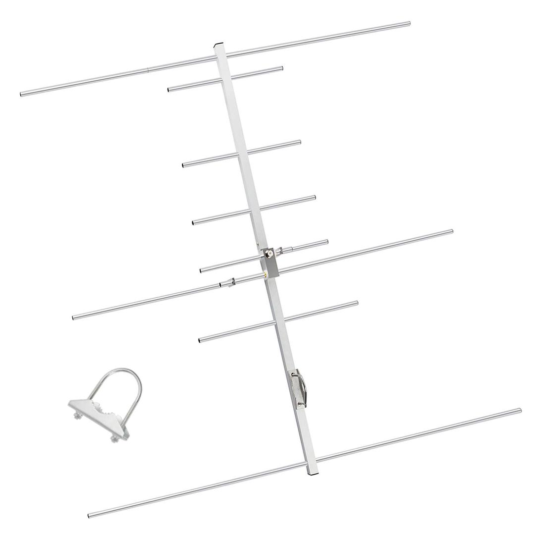 TWAYRDIO Yagi Ham Radio Antenna,Dual Band 2m 70cm VHF UHF Yagi,High Gain 8 Elements GMRS Vertical Base Antenna for Repeater System,HT Scanner,Satellite Work