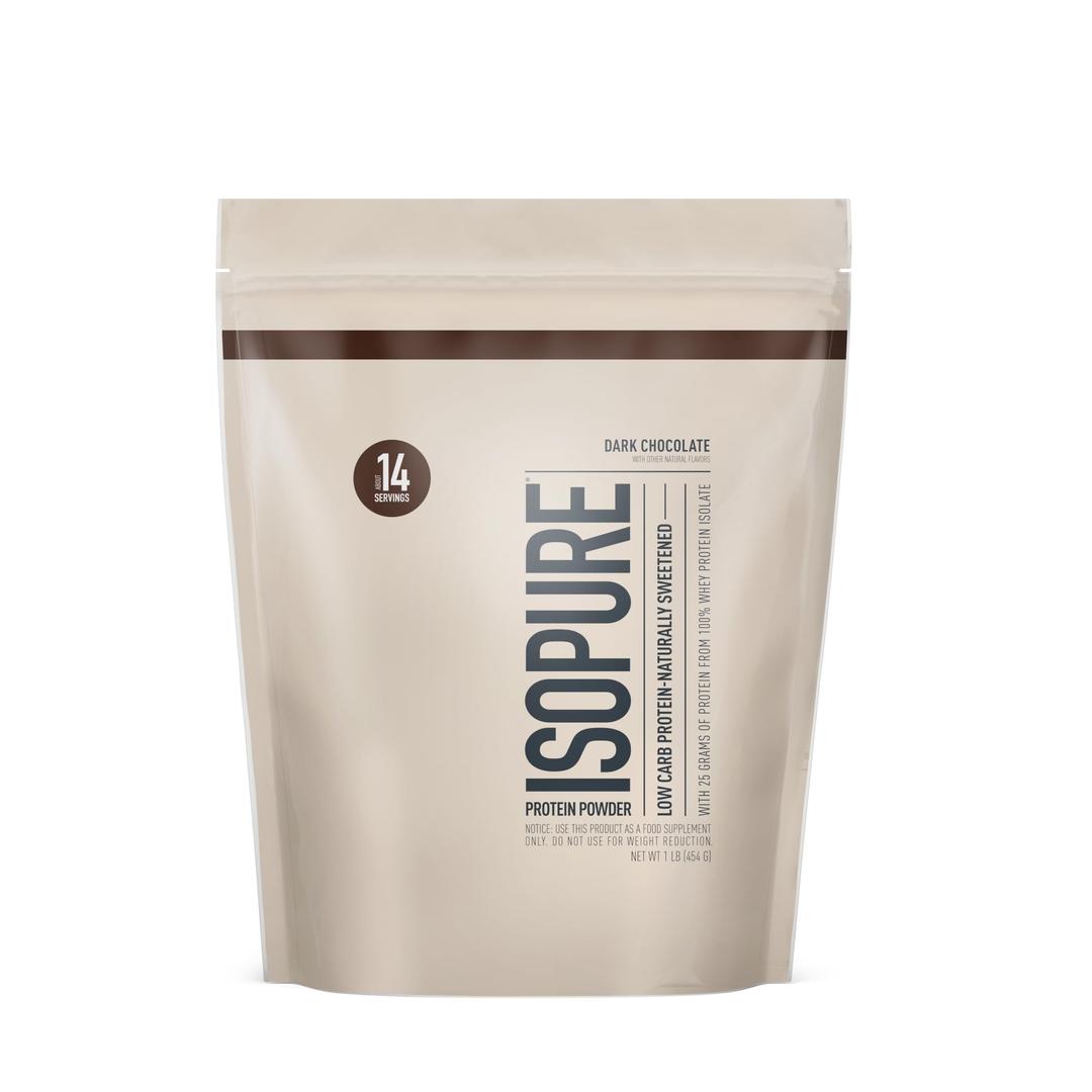 Isopure Protein Powder, Whey Protein Isolate Powder, 25g Protein, Low Carb & Keto Friendly, Naturally Sweetened & Flavored, Flavor: Chocolate, 1 Pound