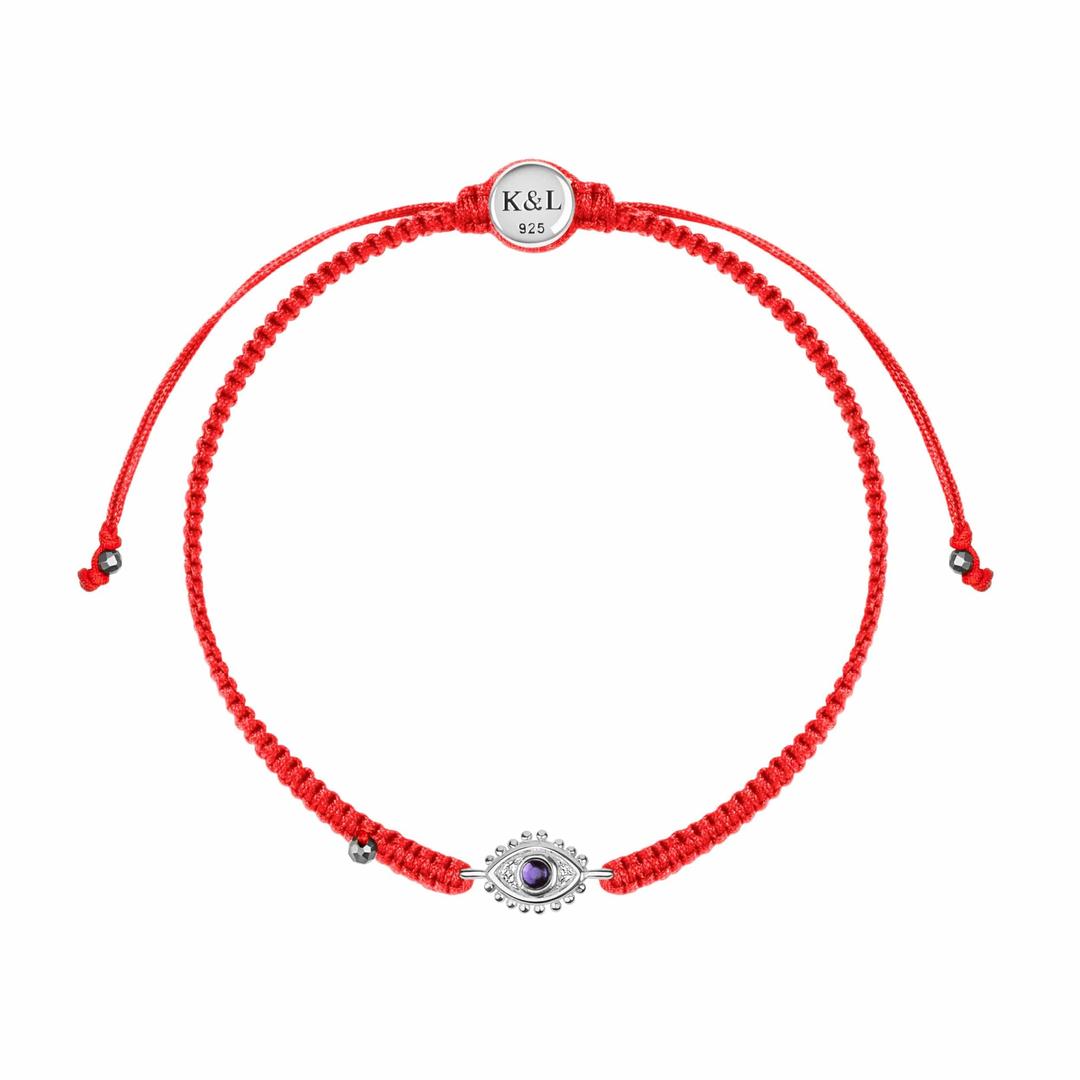 KARMA AND LUCKPowerful Protection, Red String Bracelet & Evil Eye Charm for Women with Genuine Gemstone, Size 5.5"-7.5”