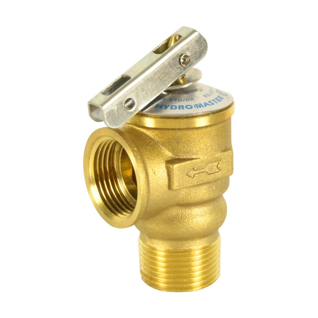 HYDRO MASTER Safety Relief Valve With 3/4 Inch Thread 30 PSI ASME Hot Water (30 PSI)