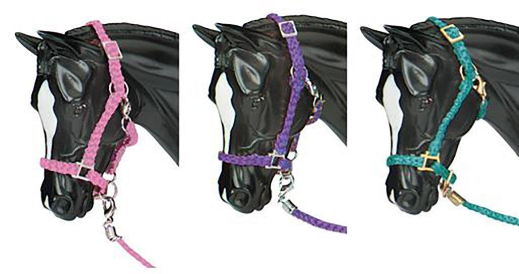 Breyer 2474 Nylon Halters,Blue,Pink,Purple