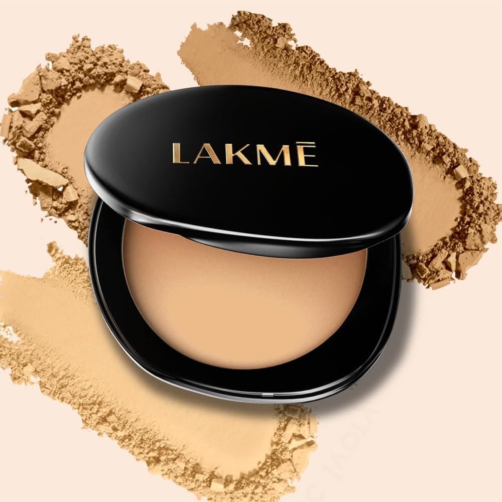 LAKMÉ The Original Collection Ultimate Glam Natural Compact For Oily Skin Type, 8 Gram, Gold