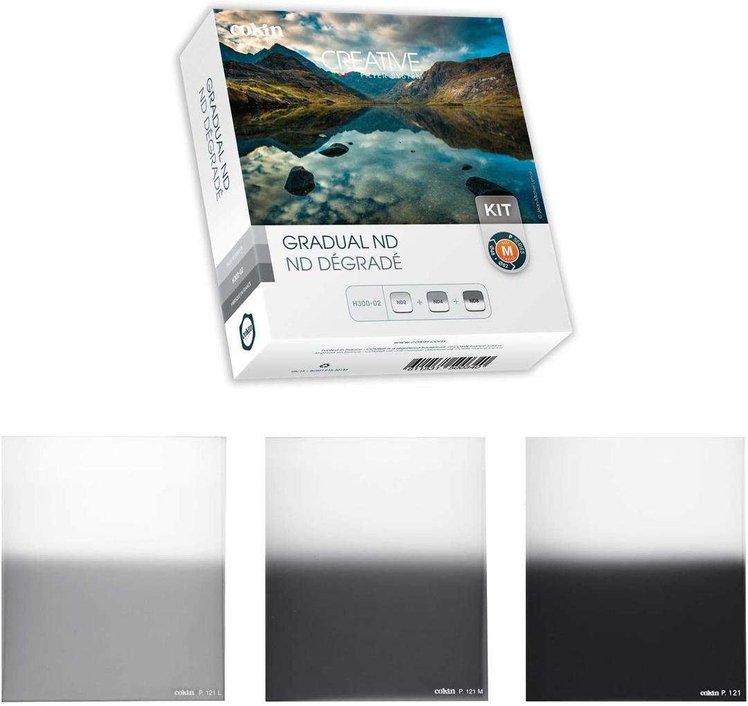 CokinSquare Filter Gradual ND Creative Kit - Includes Gnd 1-Stop (121L), Gnd 2-Stop (121M), Gnd 3-Stop (121) for M (P) Series Holder - 84mm X 100mm