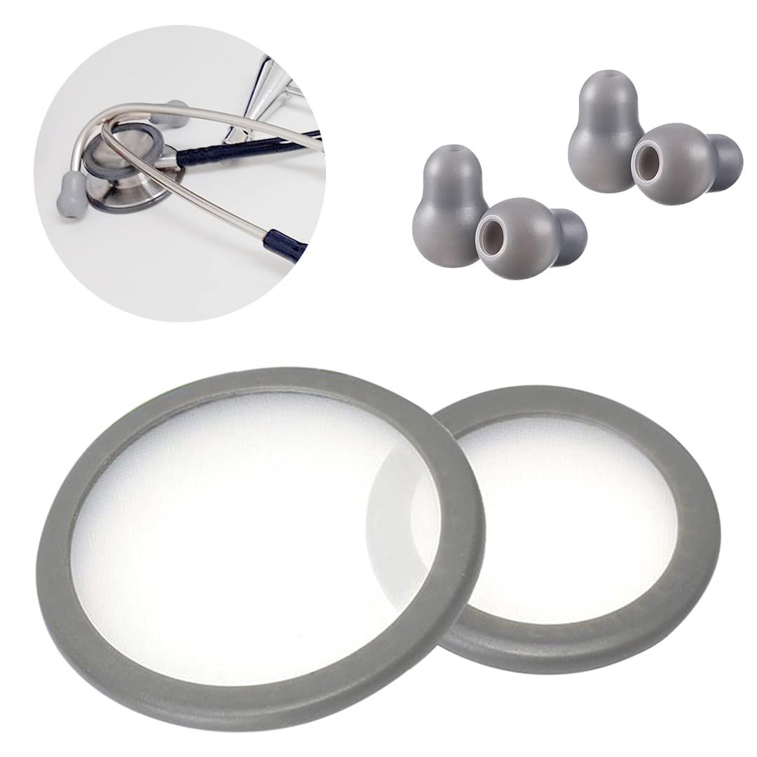 Replacement Accessories Kit Fits Classic 3, Cardiology 3 & Cardiology 4 Stethoscope for Littman Stethoscope Replacement Parts & Stethoscope Bell Diaphragm Cover and Eartips Replacement Parts.