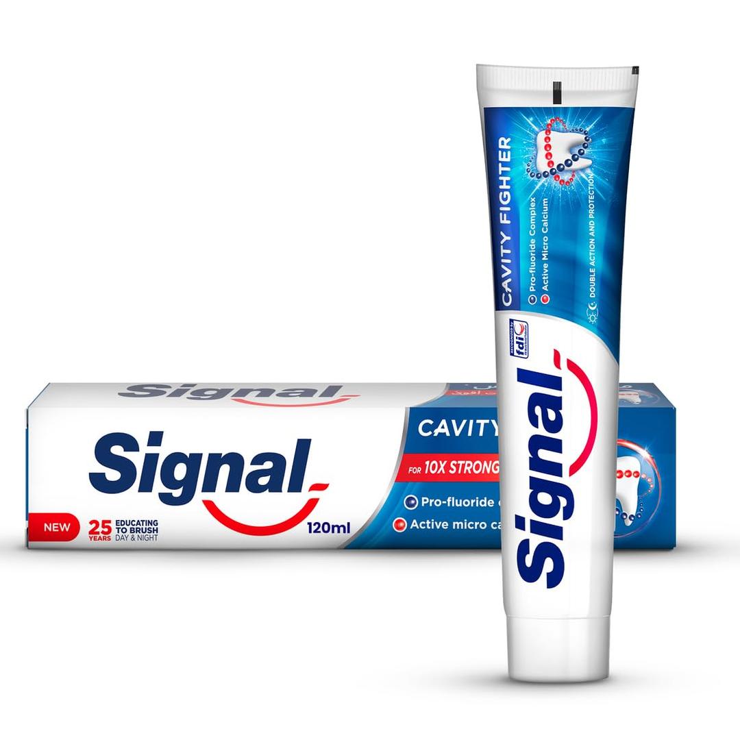 SignalFluoride Toothpaste, Cavity Fighter, for 10x stronger teeth, 120ml